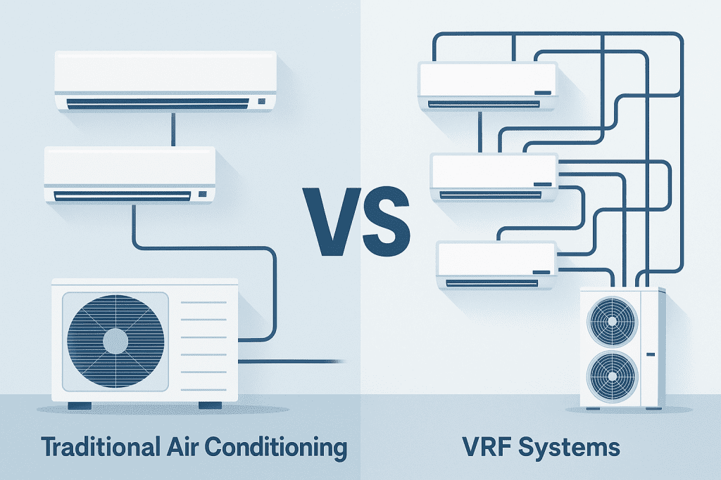 מערכת VRF לעומת מיזוג